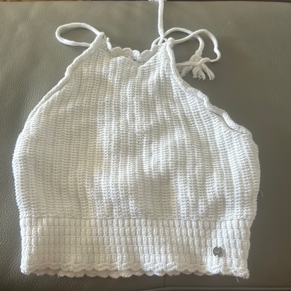 Hollister white boho top